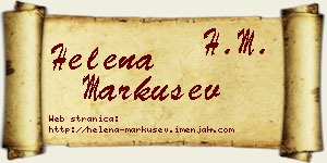 Helena Markušev vizit kartica